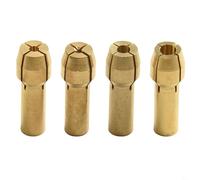 Eawfgtuw 16 Pcs Brass Drill Chuck Collet Set 0.5-3.2mm Mini Rotary Tool Collets with 8mm Alloy Steel Nut and 4.8mm Diameter Chucks for Multifunctional Drilling and
