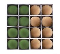 Eawfgtuw 16Pcs Velvet Christmas Tree Baubles Set, 2.4 Inch Hanging Ornaments In Beige, Brown, White, Blue And Green With Metal Wire For Easy Decor On Trees(Style6)