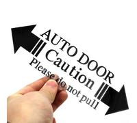 Eawfgtuw 1PC Automatic Car Door Caution Please Do Not Pull Decal Sticker, 20 cm x 5.6 cm, White/Black PET Auto Vehicle Decal for Cars and Trucks(white)