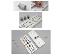 Eawfgtuw 1PC Drill Sleeve Bushing Set for M14 Dowelling Jig, 4-10mm Wood Drilling Guide Locator with 7 Sizes, Stainless Steel Hole Punch Tool(4mm)