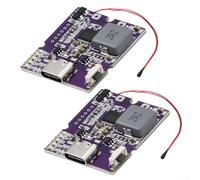 Eawfgtuw 2-Pack 22.5W Fast Charging Power Bank Module with Digital or Light Display, PD3.0 QC4+ Compatible, 5A Output, 96% Efficiency for 3.7V 21700 Batteries(C Lamp display)