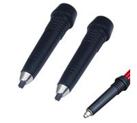 Eawfgtuw 2 Pack Carbide Trekking Pole Tips, Hardened Steel Walking For Replacement Points for Hiking, For Durable Metal Spikes Alternative to Rubber Ends, Dark Grey