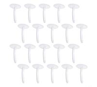Eawfgtuw 20 Pack Buoyant Plastic Bait Stops for Hair Rig Carp Fishing, Clear Rubber Meat Stoppers Terminal Tackle for Coarse Paste Baits in Colored Water, Small 14mm or Large(small)