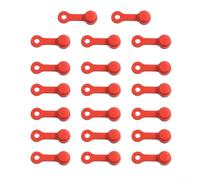 Eawfgtuw 20 Pack Hydraulic Brake Bleeder Screw for Disc Brakes, Rubber Dust Covers and Nipple Protectors for Calipers, Anti-Aging Seals in Black Red Green(red)