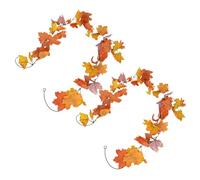Eawfgtuw 2PCS 78.74 Inch Artificial For Maple For Leaf Garland Vine, Autumn Fall Silk Foliage for Wedding Party Festival, Garden Farmhouse Home Door Wall Hanging Decoration for