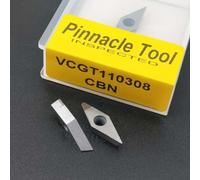 Eawfgtuw 2Pcs CNC Blade - PCD/CBN Material Industrial Metalworking Inserts With High Wear Resistance And Thermal Conductivity For CNC Lathes(VCMT110308 CBN)