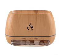 Eawfgtuw 3-in-1 Essential Oil Diffuser with For Himalayan Salt Rock, 200ml Humidifier, 7 Color Changing LED, Silent Operation Below 36dB, 2 Timer Settings, Auto Shut-off(Light wood grain)