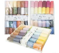 Eawfgtuw 30 Assorted Colors Polyester Pre Cut Wool Yarn Set, Hand Knitting Project for Tapestry Rug Making DIY Craft Latch Hook Projects Home Textile Decoration Handmade (No. 3)