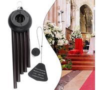 Eawfgtuw 36 Inch Outdoor Bronze Metal Wind Chime with 5 Tubes, Deep Tone Resonant Bass Church Bell, Weather Resistant Garden, Patio and Balcony Decorative Hanging Orname