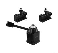 Eawfgtuw 3Pcs Quick Change Tool Post Holder Set, Metalworking Equipment, 250-000 250-001 250-002 Wedge Type Lathe Tool Holders for CNC Metalworking Turning Boring Machine 6-9" Swing