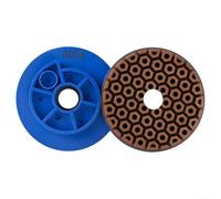 Eawfgtuw 4 Inch Snail Lock Grinding Wheel for Marble For Edge Polishing, 10mm Thick Resin Disc for Granite Concrete Floor, Wet Use on Automatic Edging Machines, Blue, Grit 50-3000(400Grit)