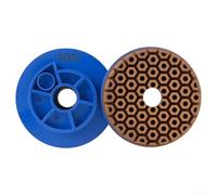 Eawfgtuw 4 Inch Snail Lock Grinding Wheel for Marble For Edge Polishing, 10mm Thick Resin Disc for Granite Concrete Floor, Wet Use on Automatic Edging Machines, Blue, Grit 50-3000(800Grit)