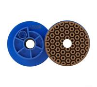 Eawfgtuw 4 Inch Snail Lock Grinding Wheel for Marble For Edge Polishing, 10mm Thick Resin Disc for Granite Concrete Floor, Wet Use on Automatic Edging Machines, Blue, Grit 50-3000(1500Grit)