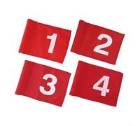 Eawfgtuw 4 Pack For Practice Flags, Portable Nylon For Target Flags with Plastic for Backyard Garden Training, High Visibility For Red Wind Direction Indicators, 23x15cm