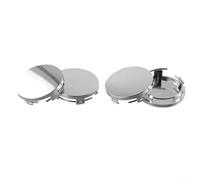 Eawfgtuw 4pcs 60mm ABS Black and Silver Car Wheel Hub Center Cap Cover for Most Vehicles, For Easy Installation(Black)