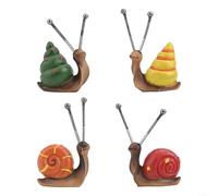 Eawfgtuw 4Pcs Fairy Garden Animal Tiny Snails Statue for MINI Ornament Resin Cute Decorations for Outdoor Indoor Home Decor Patio Balcony Lawn Yard Garden Accessories