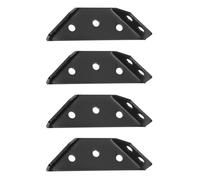 Eawfgtuw 4pcs Stainless Steel Furniture Corner Connector Triangle Support Bracket, 90 Degree Right Angle Reinforcement with Countersunk Screw Holes for Cabinet, Drawer,