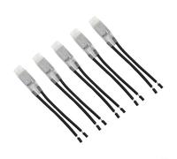 Eawfgtuw 5 Pack KSD9700 Series Thermal Protector for Motor Control, Normally Closed 40-150°C 250V 5A Stainless Steel Thermostat(17AM033-130C)