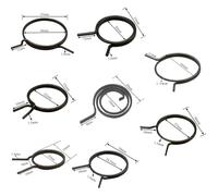 Eawfgtuw 5Pcs Door Handle Spring Replacement Set for Internal Door Lever Repair, Black Steel Torsion Coil Springs for Latch Mechanism, Left and Right Handle Compatible,(FMTB-MSNH-E)