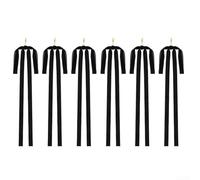 Eawfgtuw 6pcs Christmas Bow Ornaments for DIY Holiday Decor, Polyester Tree and Wreath Decorations in Red Wine Red Green White Black Brown, Large 15.75x23.62 Inch Bows(black)