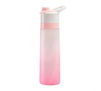 Eawfgtuw 700ml Spray Water Bottle with Straw and Handle, Leak-Proof Portable PC Plastic Drinking Cup for Outdoor Sports Cycling Large Capacity Hydration Flask(Pink)