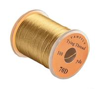 Eawfgtuw 70D Fly Tying Thread Fluorescent Nylon Material for Fly Fishing Hook Body, 100m Spool Compatible with Standard Holders, Bright DIY Lure Making Supply(Light Brown)