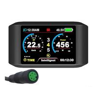 Eawfgtuw 750C Color LCD Display Screen Compatible With Bafang Mid Drive Motor BBS01 BBS02 G320 UART Interface 3.2 Inch IPS Electric Bike Monitor With Speed