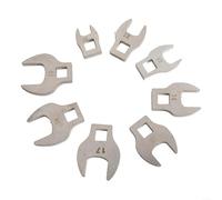 Eawfgtuw 8Pcs 3/8 Inch Drive Crowfoot Wrench Set 10-19mm Metric Open End Spanner for Automotive Repair Reaching Fasteners in Tight Spaces with Heat Treatment