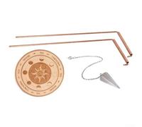 Eawfgtuw 99.9% Copper Dowsing Rod Kit with Pendulum and Disc for Psychic Divining, Water Finding, Metal Detection, and Energy Healing