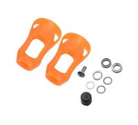 Eawfgtuw Acrylic Baitcasting Reel Handle Knobs for DAIWA, 2.8g Lightweight Thumb Bar Replacement Parts with Bearings and Gaskets, Fishing Tackle Accessories (Black)(orange)