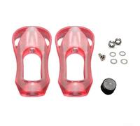 Eawfgtuw Acrylic Baitcasting Reel Handle Knobs for DAIWA, 2.8g Lightweight Thumb Bar Replacement Parts with Bearings and Gaskets, Fishing Tackle Accessories (Black)(red)