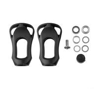 Eawfgtuw Acrylic Baitcasting Reel Handle Knobs for DAIWA, 2.8g Lightweight Thumb Bar Replacement Parts with Bearings and Screws, Fishing Tackle Accessories Kit (Black)(black)