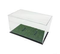 Eawfgtuw Acrylic Football Rugby Display Case Clear Storage Box Removable Dustproof Stand Holder for Standard Size Ball Quick Assembly No Nails or Glue Needed Space-Saving Design(green)