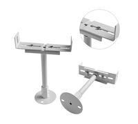 Eawfgtuw Adjustable Aluminum Radiator Floor Brackets, Height Adjustable 11-36 cm L-Shaped Feet with 2 Pcs Set, Stable Support for Cast Iron Central Heating Radiators, Wh(Adjustable 16-21 cm)
