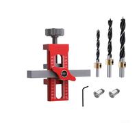 Eawfgtuw Adjustable Cabinet Door Installation Jig Aluminum Alloy Mounting Tool with Non-Slip Pad Support Clamp for Face Frame Frameless Cabinet Hardware DIY(A)