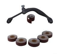Eawfgtuw Adjustable Hand Held Bow Shaped Sandpaper Holder Set with 5 Sanding Belts Grit for Woodworking Detail Sanding and Shaping Projects Handheld Sanding Belt Set