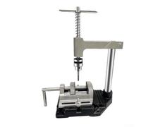 Eawfgtuw Adjustable Manual Vertical Tapping Machine for 1.5-10mm Screw Taps, Aluminum Alloy/Cast Iron Tap Wrench with Ratchet Swing Arm, Compact 150x230x260mm for Workshop Use(Aluminum Alloy)