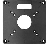 Eawfgtuw Aluminium Alloy Router Table Insert Plate for RT0700C and Compatible Brands, 120x120x8mm Woodworking Router Trimmer Accessory, Black