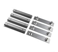Eawfgtuw Aluminium Solar Panel Rail Connector for Mounting and Support, Adjustable 0-1 cm, Compatible with 2 cm Wide Rails, Silver, 1/4/8(8pcs)