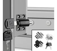 Eawfgtuw Aluminum Alloy Sliding Sash Door Lock with Key for Baby Child Safety and Anti-Theft Security, For Easy Install Fits Hinged or Sliding Doors, Includes Fixing Accesso(Silver)