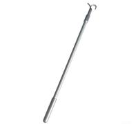 Eawfgtuw Aluminum Alloy Telescopic Curtain Pull Rod, 33-60cm Adjustable Window Opener Pole with Hook for Skylights Blinds, Versatile Length, Silver