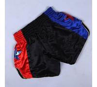 Eawfgtuw Anotherboxer Unisex Muay Thai Boxing Shorts Breathable For MMA Kickboxing Fighting Trunks with Elastic Waist for Men Women Gym Training Black(Black)(3XL)