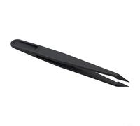Eawfgtuw Anti-Static Carbon Fiber Tweezers for Maintenance and Industrial Repair, Curved Tip Hand Tool for Electronics or Cosmetic Use(B)