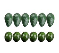 Eawfgtuw Artificial Avocado Set of 6 Lifelike Fake Fruit with Realistic Texture and Colour, Plastic Foam Simulation Vegetables for Kitchen Dining Room Storefront Display(Light Avocado)