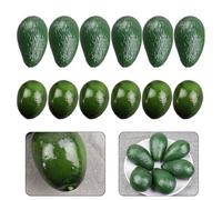 Eawfgtuw Artificial Avocado Set of 6 Lifelike Fake Fruit with Realistic Texture and Colour, Plastic Foam Simulation Vegetables for Kitchen Dining Room Storefront Display(A)
