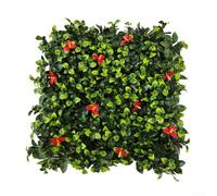 Eawfgtuw Artificial Green Grass Square Plastic Lawn Mat Home Wall Decoration Indoor Outdoor Fake Turf Plants Garden Decor Realistic Synthetic Grass(#4)