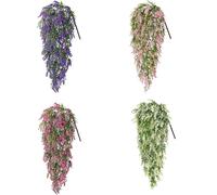 Eawfgtuw Artificial Hanging Flower Vine with 5 Branches, 70cm Silk Orchid Ivy Plants for Indoor and Outdoor Wall Décor, For Ideal for Home, Garden, Wedding, Patio or Office（Pink