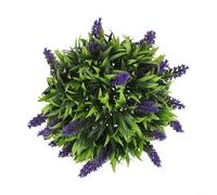 Eawfgtuw Artificial Lavender Topiary Ball Hanging Basket Fake Plants Home Decor Outdoor Plastic Flower Spheres For Garden Wedding Party 20Cm 30Cm(20cm)