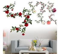 Eawfgtuw Artificial Rose Vine Garland, Plastic Floral Decoration for Weddings, Parties and Home, Flexible Fake Flower Rattan for Romantic Event Backdrop or Table Centerp(for-Pink)