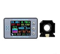 Eawfgtuw Battery Monitor Meter Wireless DC 120V 100A Voltage Current Capacity Power Meter With LCD Display Temperature Monitoring Battery Status Indicator
